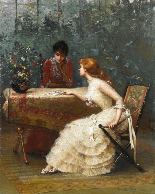 Frage an die Karten (1889) by Édouard Bisson